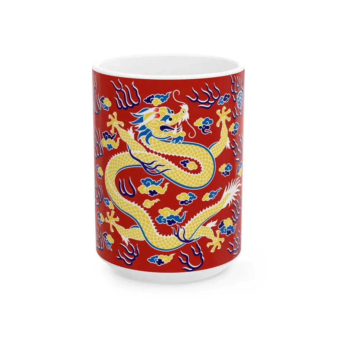Plain Red Banner (China) White Coffee Mug 15oz - Go Mug Yourself