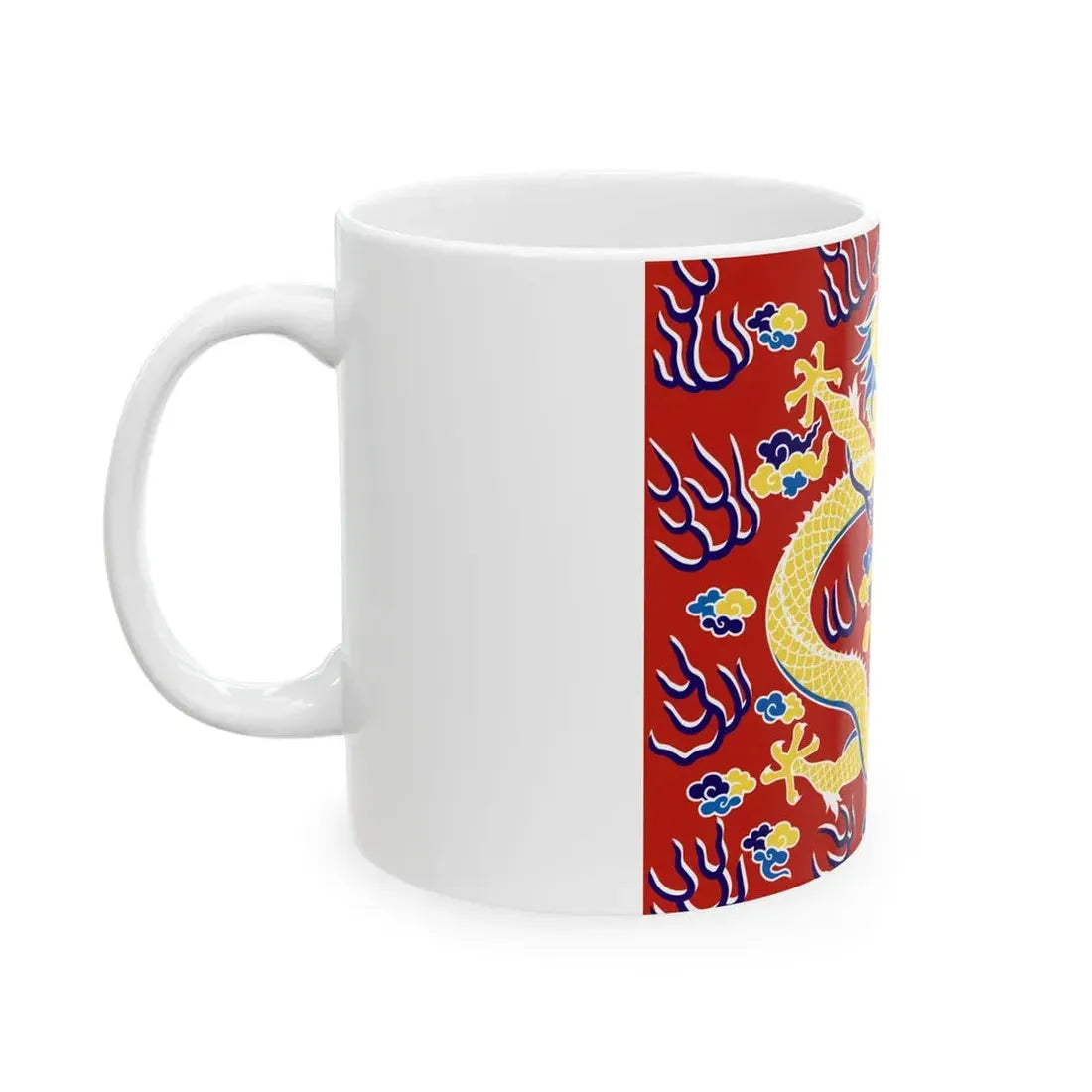 Plain Red Banner (China) White Coffee Mug - Go Mug Yourself