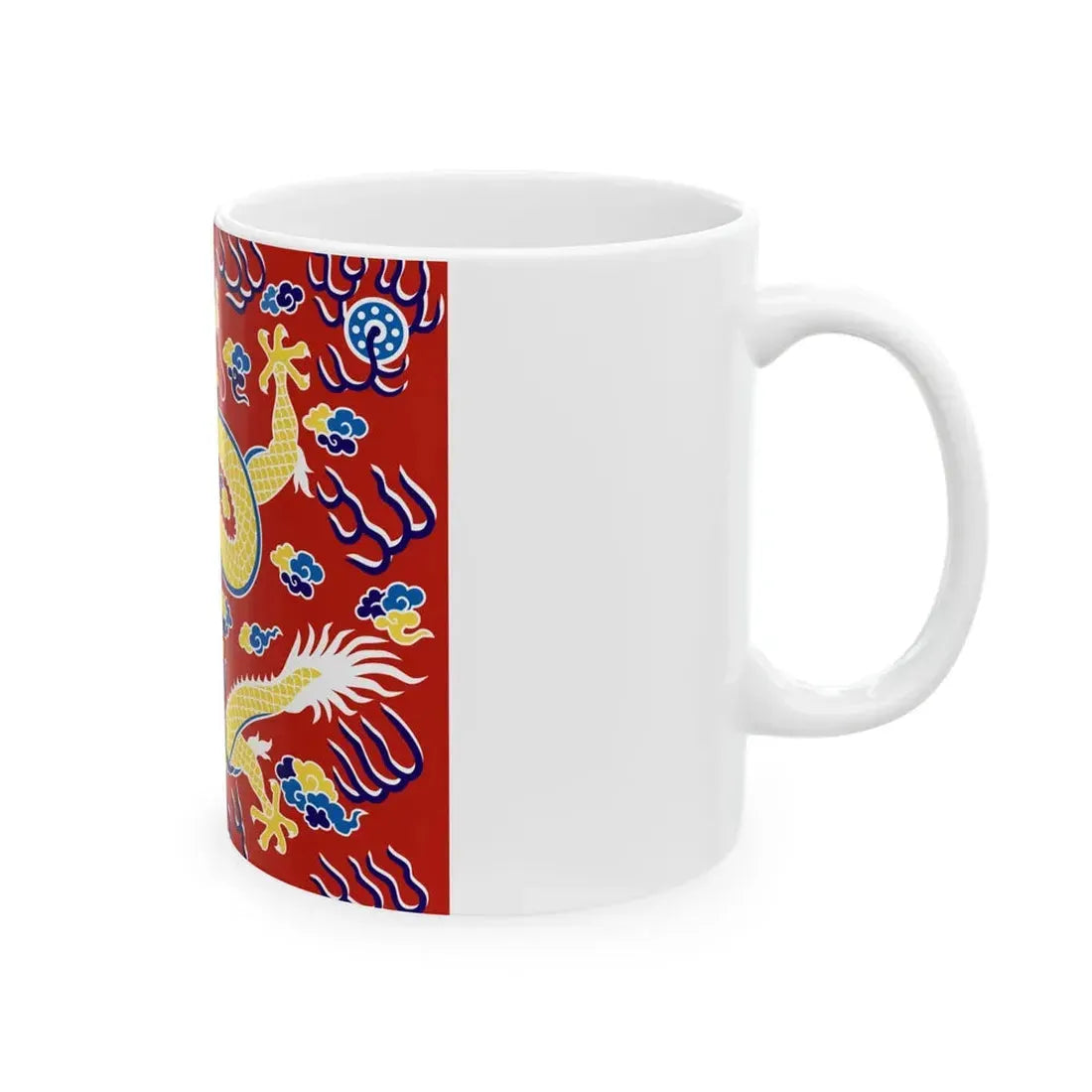 Plain Red Banner (China) White Coffee Mug - Go Mug Yourself