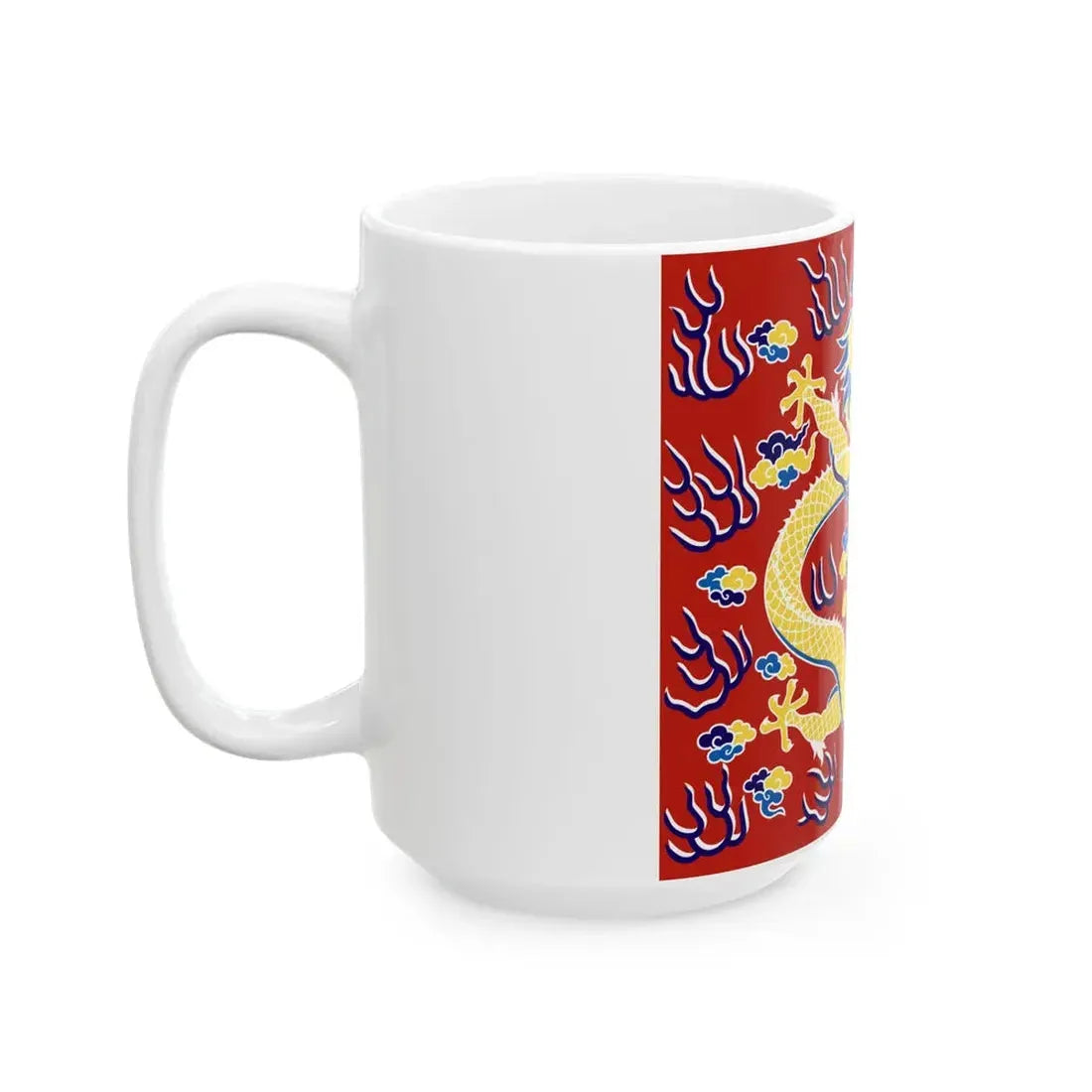 Plain Red Banner (China) White Coffee Mug - Go Mug Yourself