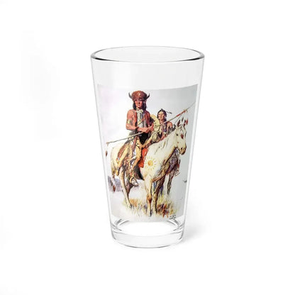 Plains Indians, The Saturday Evening Post Cover, March 3, 1934 (Magazine Illustration) Pint Glass 16oz 16oz - Go Mug Yourself