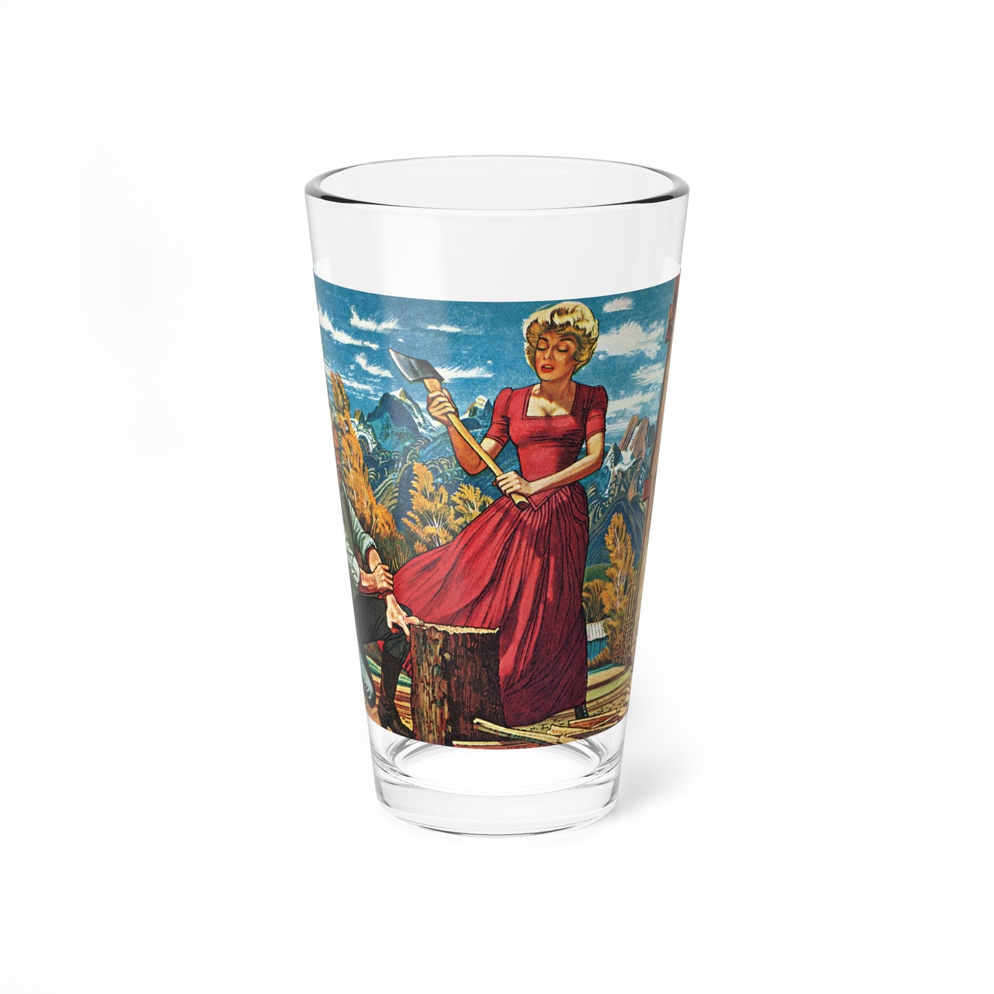 Plainswoman by Williams Forrest, The Saturday Evening Post, 1960 (Magazine Illustration) Pint Glass 16oz-16oz-Go Mug Yourself