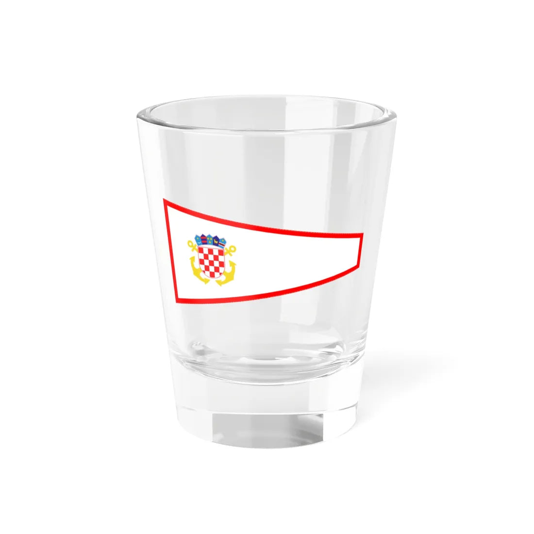 Plamenac najstarijeg zapovjednika ratnog broda (Croatia) Shot Glass 1.5oz 1.5oz - Go Mug Yourself