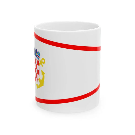 Plamenac najstarijeg zapovjednika ratnog broda (Croatia) White Coffee Mug 11oz - Go Mug Yourself
