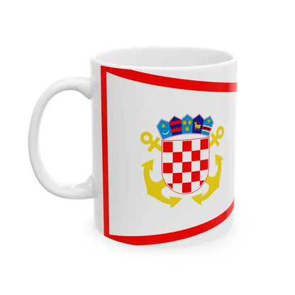Plamenac najstarijeg zapovjednika ratnog broda (Croatia) White Coffee Mug - Go Mug Yourself