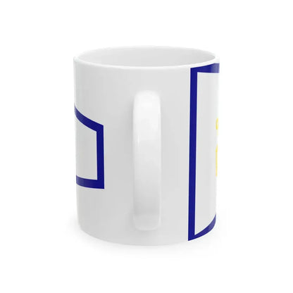 Plamenac zapovjednika divizijuna ratnih brodova (Croatia) White Coffee Mug - Go Mug Yourself