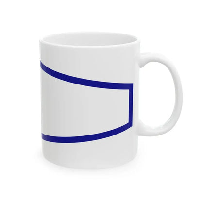 Plamenac zapovjednika divizijuna ratnih brodova (Croatia) White Coffee Mug - Go Mug Yourself