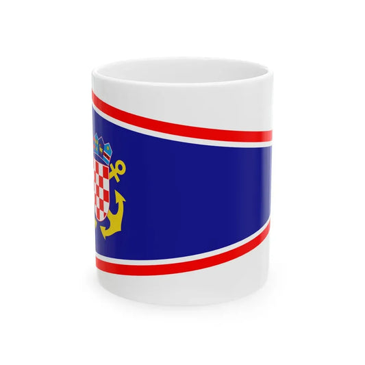 Plamenac zapovjednika flote ratnih brodova (Croatia) White Coffee Mug 11oz - Go Mug Yourself