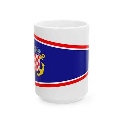 Plamenac zapovjednika flote ratnih brodova (Croatia) White Coffee Mug 15oz - Go Mug Yourself