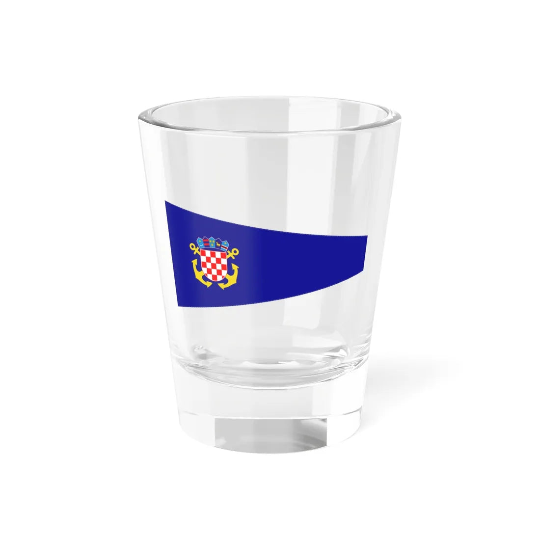 Plamenac zapovjednika flotile ratnih brodova (Croatia) Shot Glass 1.5oz 1.5oz - Go Mug Yourself