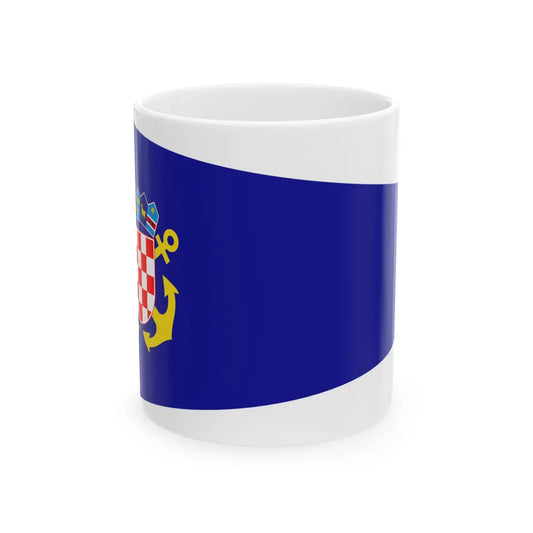 Plamenac zapovjednika flotile ratnih brodova (Croatia) White Coffee Mug 11oz - Go Mug Yourself