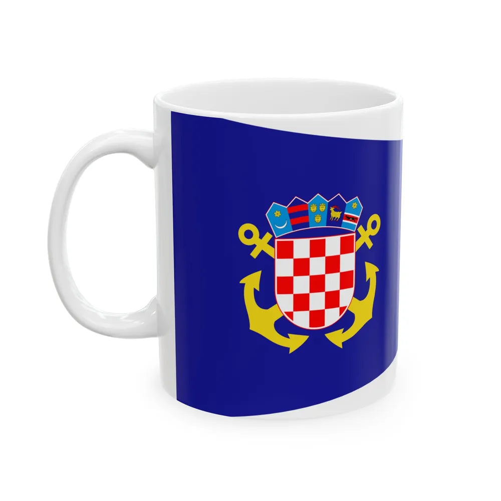 Plamenac zapovjednika flotile ratnih brodova (Croatia) White Coffee Mug - Go Mug Yourself
