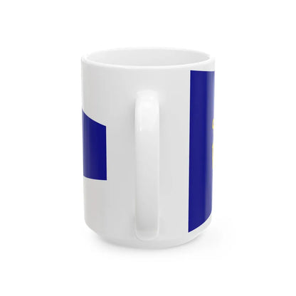 Plamenac zapovjednika flotile ratnih brodova (Croatia) White Coffee Mug - Go Mug Yourself