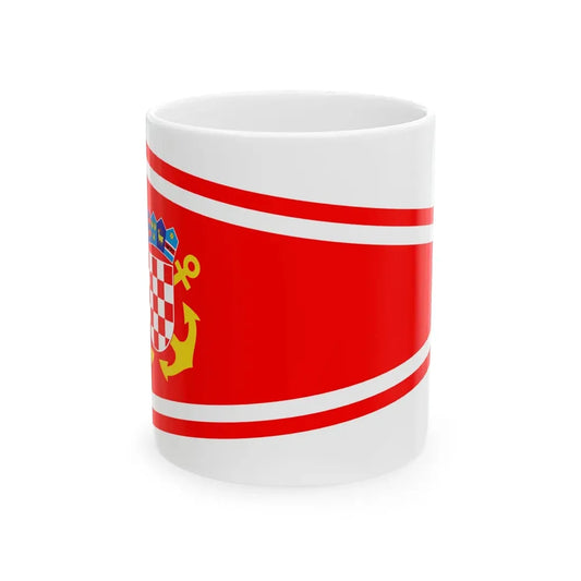 Plamenac zapovjednika odreda ratnih brodova (Croatia) White Coffee Mug 11oz - Go Mug Yourself