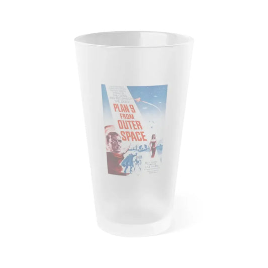 PLAN 9 FROM OUTER SPACE 1959 Movie Poster - Frosted Pint Glass 16oz 16oz Frosted - Go Mug Yourself