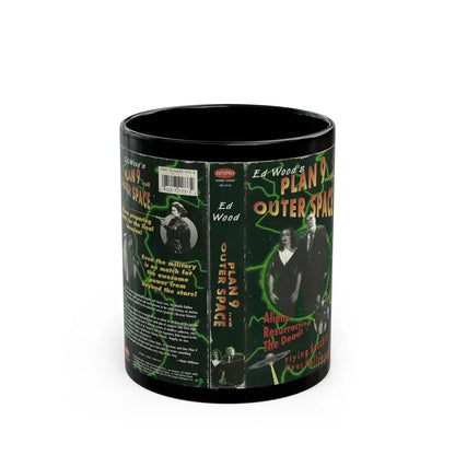 PLAN 9 FROM OUTER SPACE ED WOOD (VHS COVER) - Black Coffee Mug 11oz - Go Mug Yourself