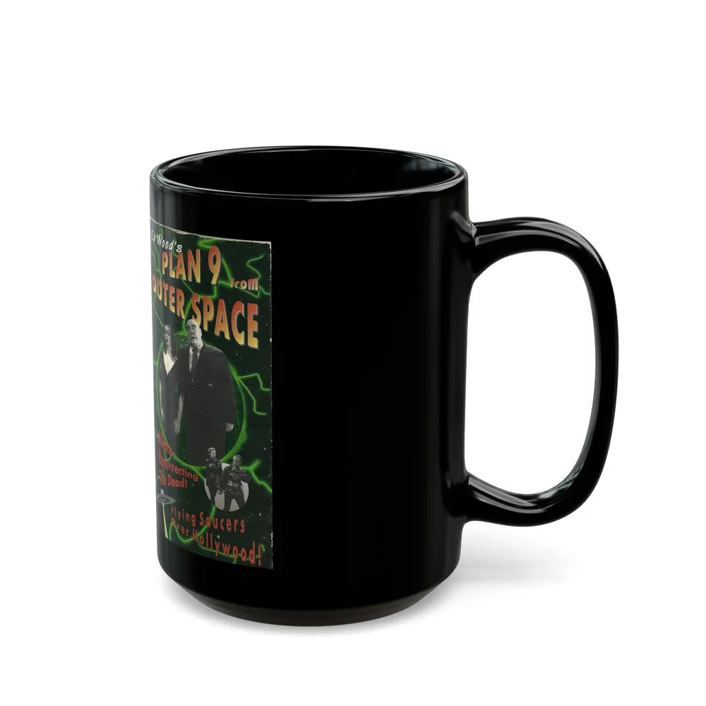 PLAN 9 FROM OUTER SPACE ED WOOD (VHS COVER) - Black Coffee Mug-Go Mug Yourself