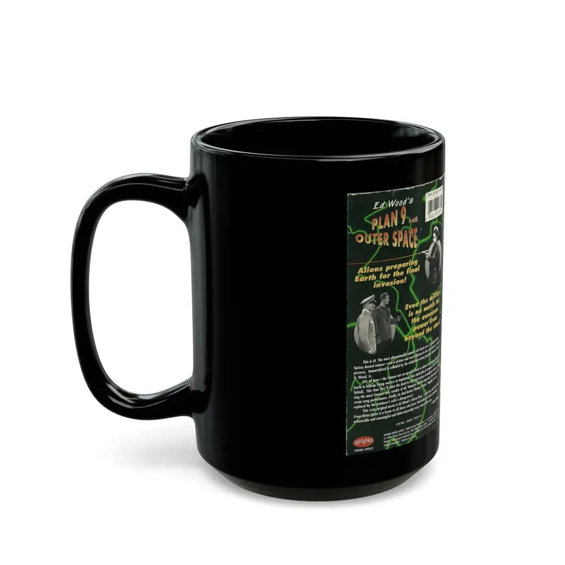 PLAN 9 FROM OUTER SPACE ED WOOD (VHS COVER) - Black Coffee Mug - Go Mug Yourself