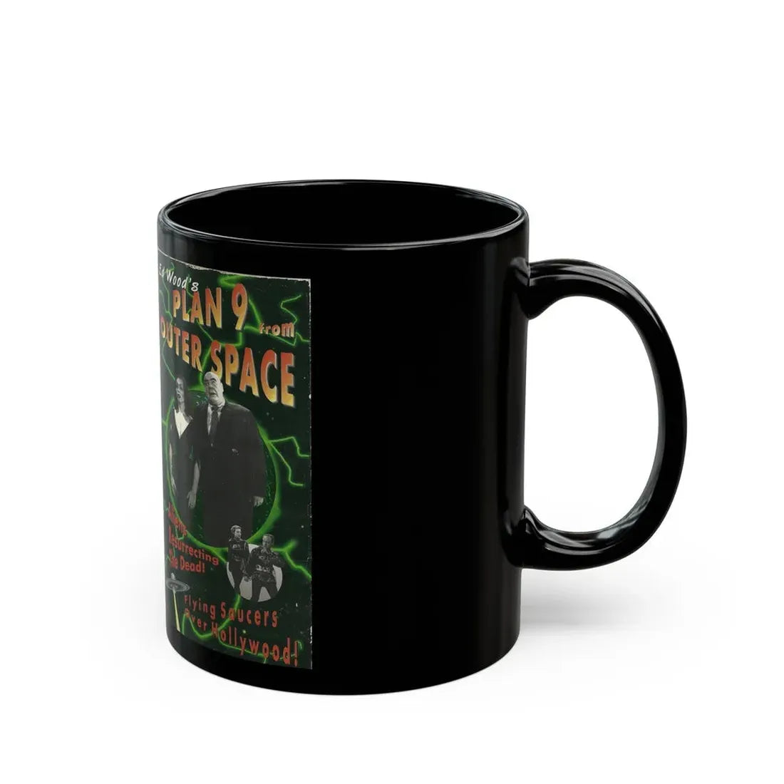 PLAN 9 FROM OUTER SPACE ED WOOD (VHS COVER) - Black Coffee Mug - Go Mug Yourself