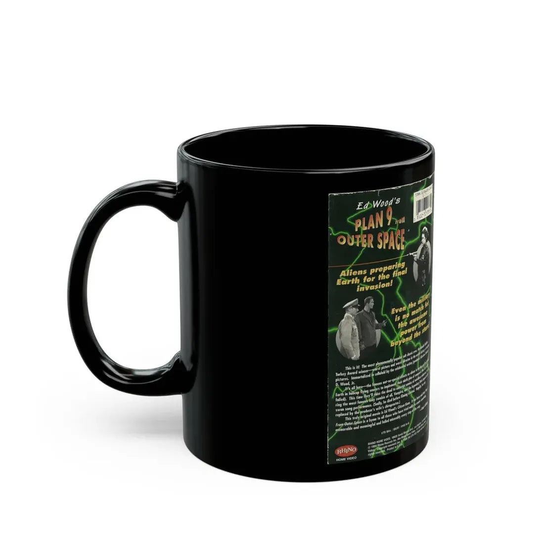 PLAN 9 FROM OUTER SPACE ED WOOD (VHS COVER) - Black Coffee Mug - Go Mug Yourself