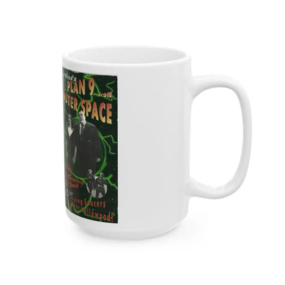 PLAN 9 FROM OUTER SPACE ED WOOD (VHS COVER) - White Coffee Mug-Go Mug Yourself