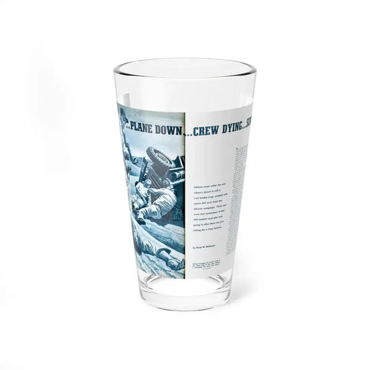 Plane Down Crew Dying Send Help, For Men Only, May 1960 (Magazine Illustration) Pint Glass 16oz 16oz - Go Mug Yourself