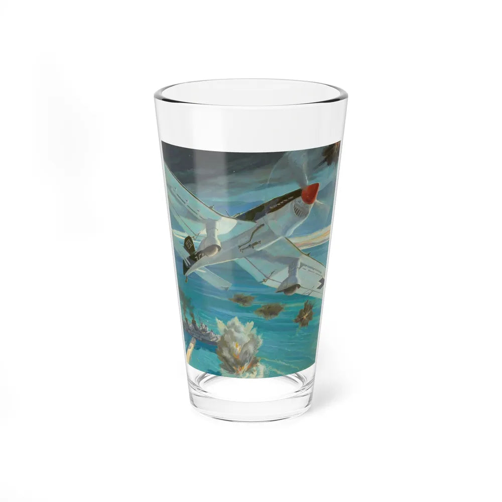 Plane in Flight (Magazine Illustration) Pint Glass 16oz-16oz-Go Mug Yourself