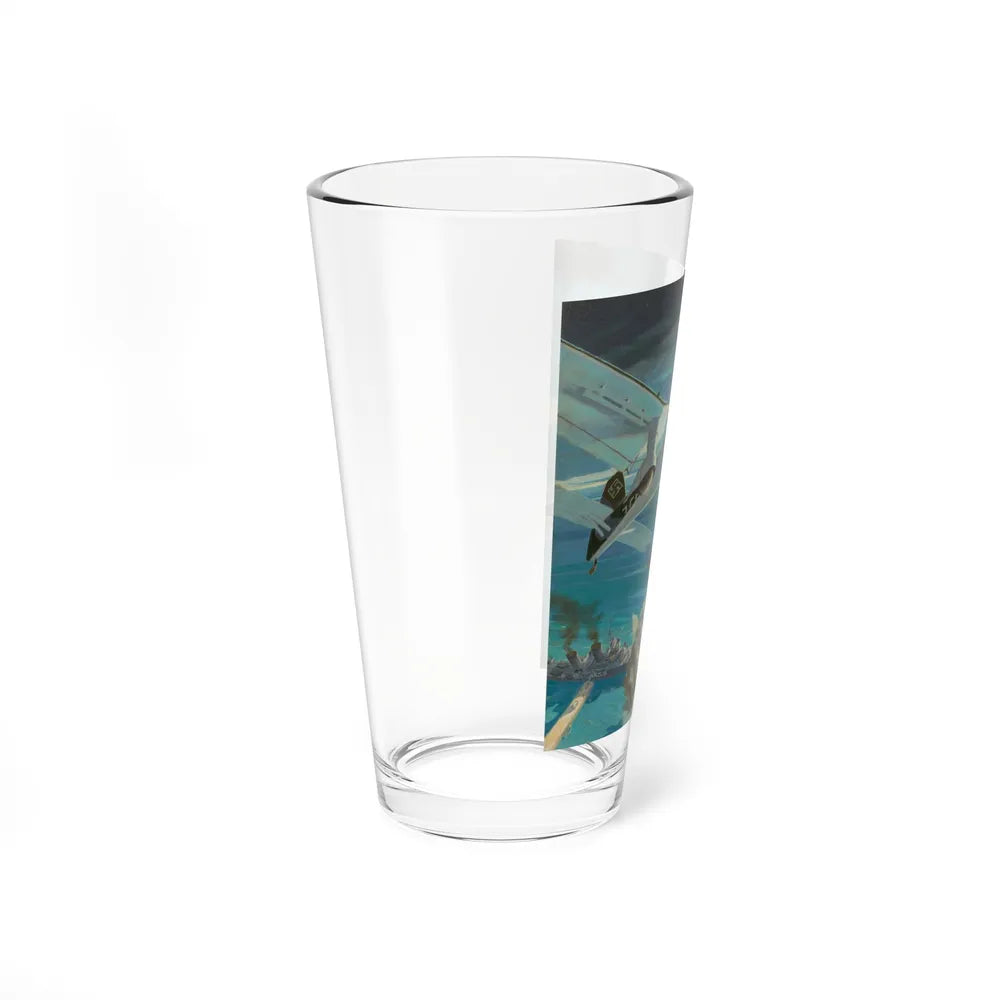 Plane in Flight (Magazine Illustration) Pint Glass 16oz-Go Mug Yourself