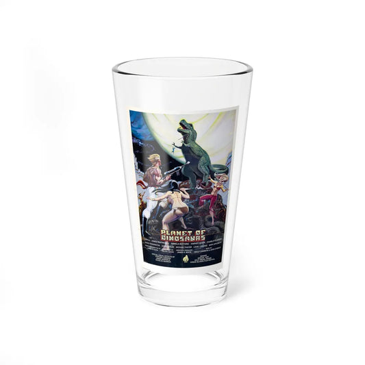 PLANET OF DINOSAURS 1977 Movie Poster - Pint Glass 16oz-16oz-Go Mug Yourself