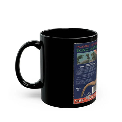 PLANET OF THE DINOSAURS (VHS COVER) - Black Coffee Mug - Go Mug Yourself