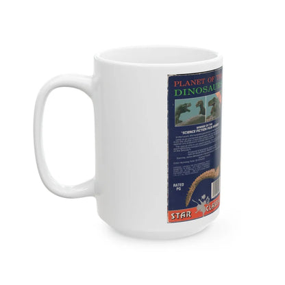 PLANET OF THE DINOSAURS (VHS COVER) - White Coffee Mug-Go Mug Yourself