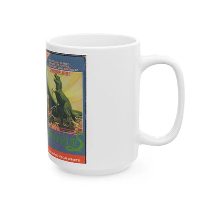 PLANET OF THE DINOSAURS (VHS COVER) - White Coffee Mug-Go Mug Yourself