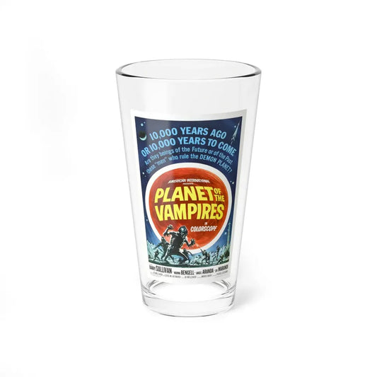 PLANET OF THE VAMPIRES 1965 Movie Poster - Pint Glass 16oz 16oz - Go Mug Yourself