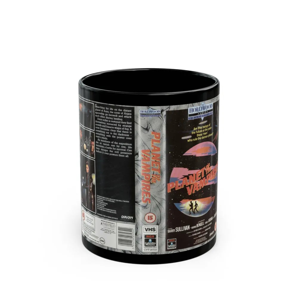 PLANET OF THE VAMPIRES (VHS COVER) - Black Coffee Mug-11oz-Go Mug Yourself