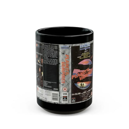 PLANET OF THE VAMPIRES (VHS COVER) - Black Coffee Mug 15oz - Go Mug Yourself