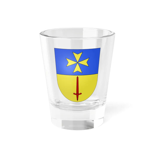 PlanLesOuates-coat of arms (Switzerland) (Coat of Arms) Shot Glass 1.5oz 1.5oz - Go Mug Yourself