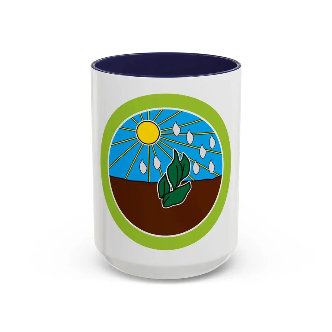 Plant Science (Boy Scout Merit Badge) Accent Coffee Mug 15oz Navy - Go Mug Yourself