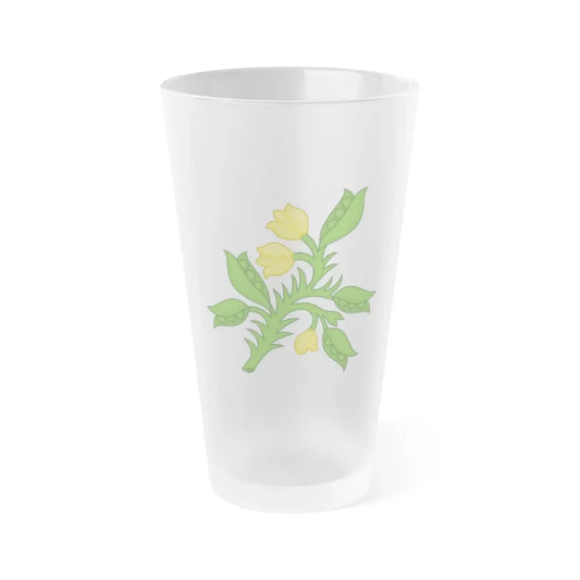 Planta genista Badge of the Plantagenets - Frosted Pint Glass 16oz 16oz Frosted - Go Mug Yourself