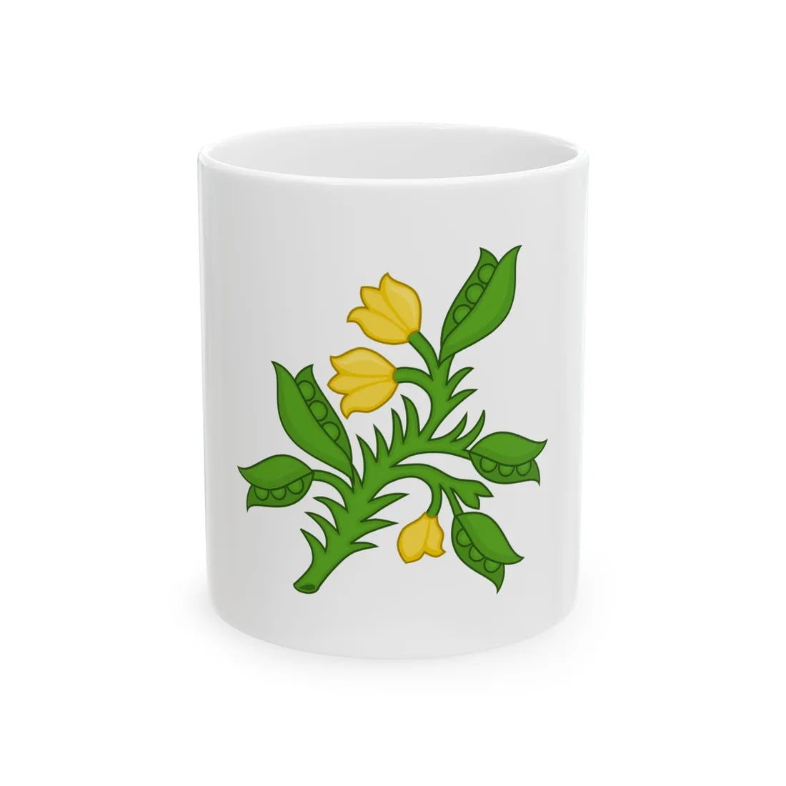 Planta genista Badge of the Plantagenets - White Coffee Mug 11oz - Go Mug Yourself
