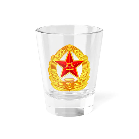 PLAs cap insignia 2007 Edition (China) (Coat of Arms) Shot Glass 1.5oz 1.5oz - Go Mug Yourself