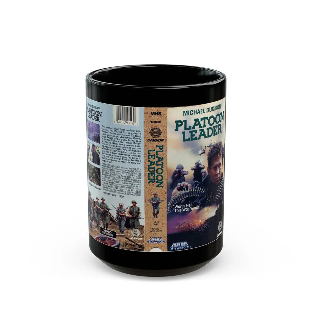 PLATOON LEADER (VHS COVER) - Black Coffee Mug-15oz-Go Mug Yourself