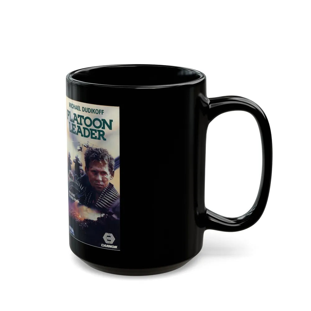 PLATOON LEADER (VHS COVER) - Black Coffee Mug-Go Mug Yourself