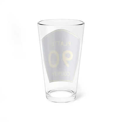 Platte County Route 90 WY (Wyoming) (Road Sign) Pint Glass 16oz - Go Mug Yourself