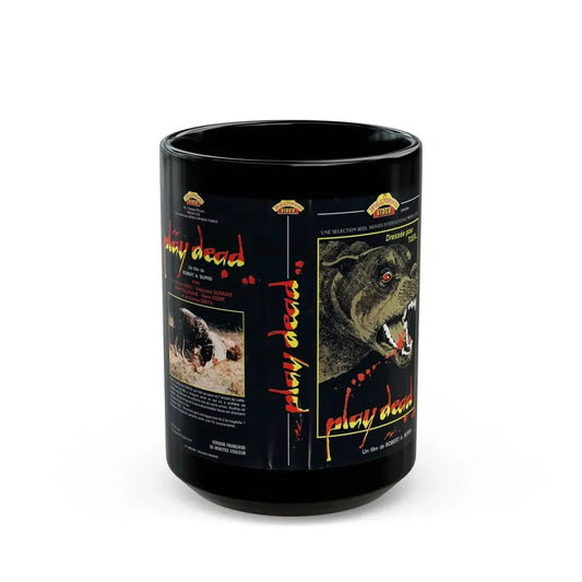 PLAY DEAD (VHS COVER) - Black Coffee Mug 15oz - Go Mug Yourself