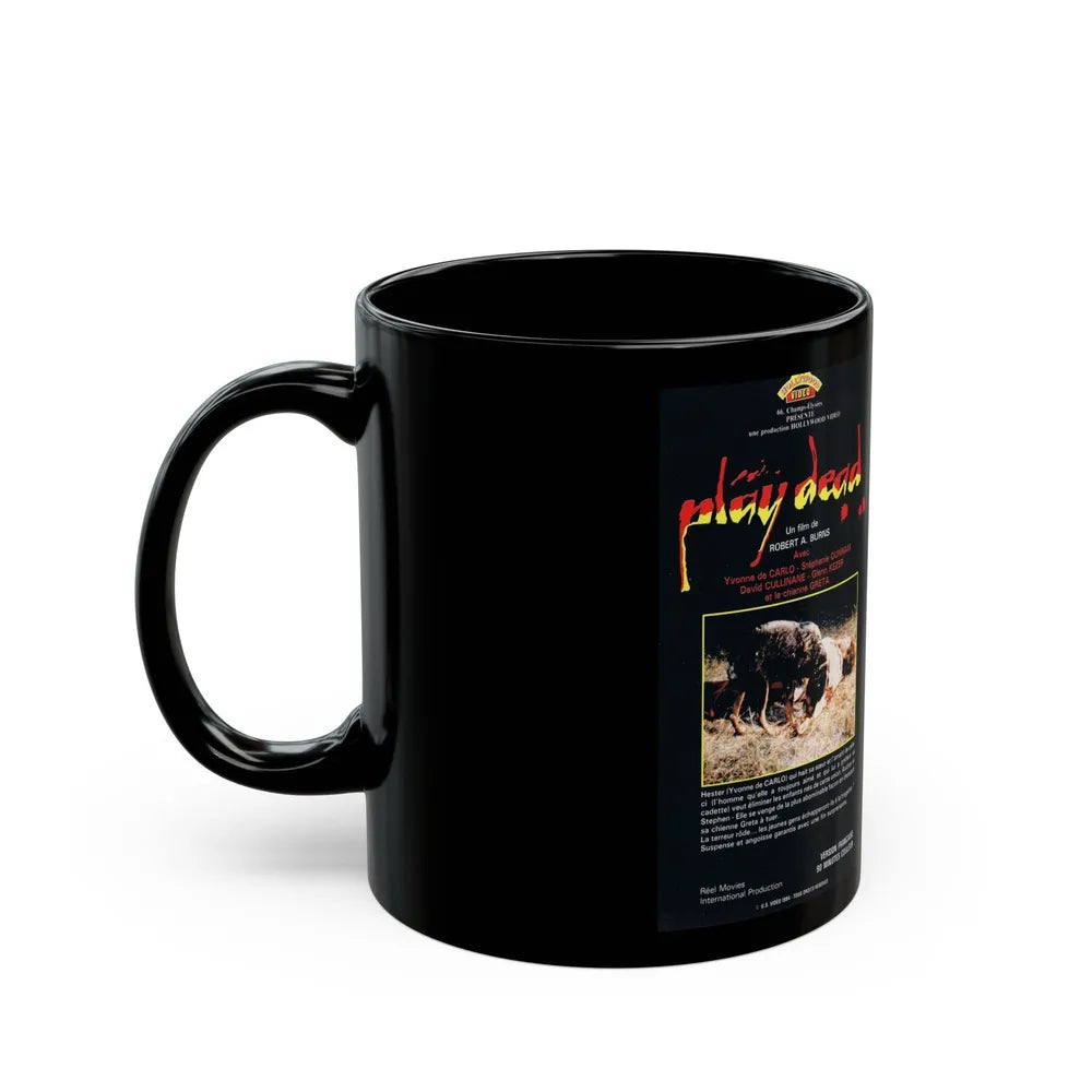 PLAY DEAD (VHS COVER) - Black Coffee Mug-Go Mug Yourself