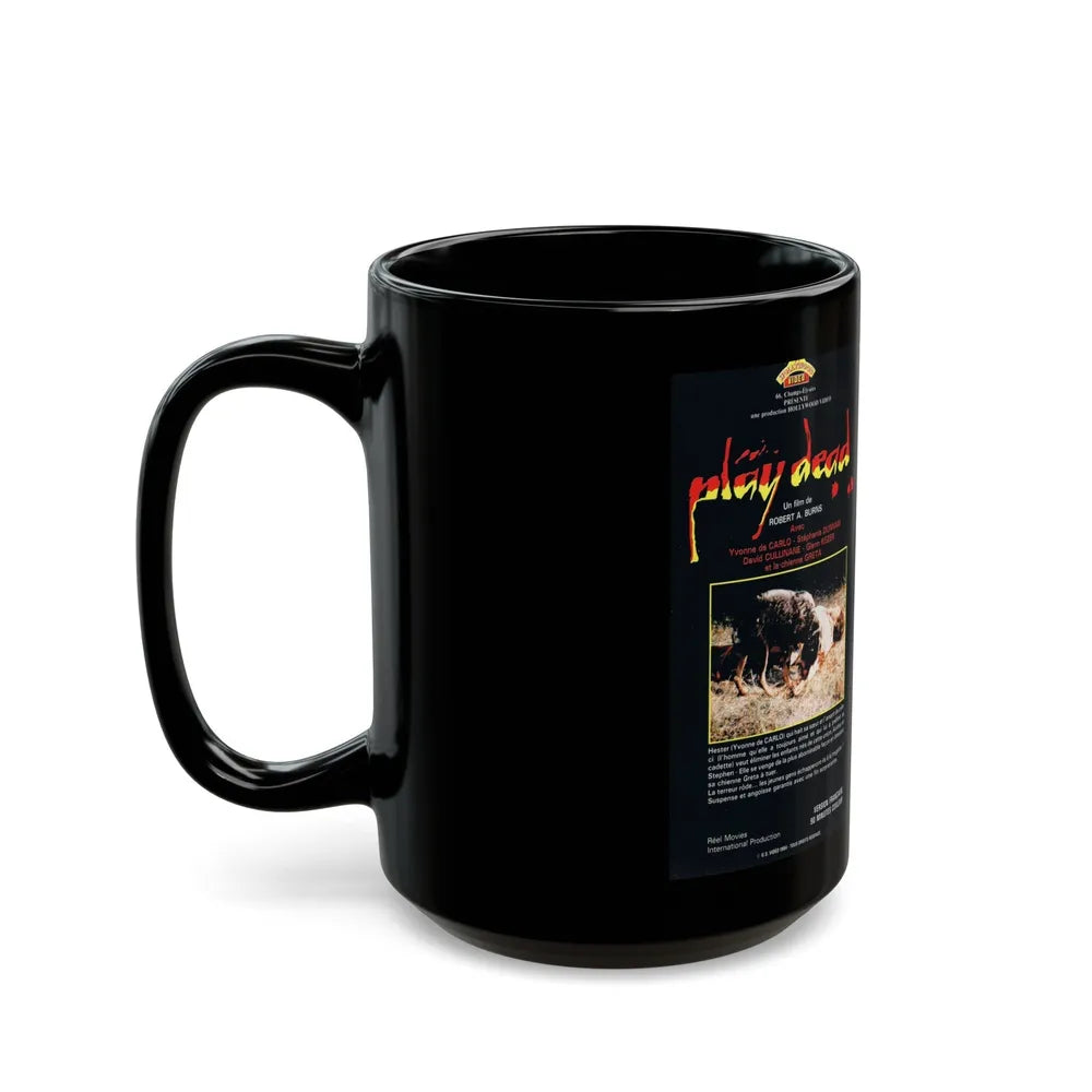 PLAY DEAD (VHS COVER) - Black Coffee Mug-Go Mug Yourself