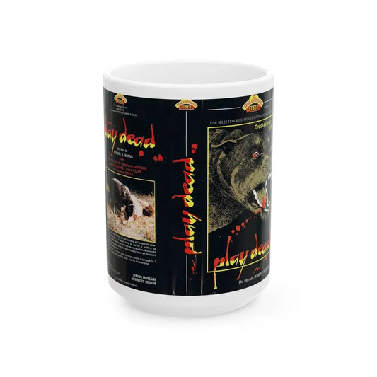 PLAY DEAD (VHS COVER) - White Coffee Mug 15oz - Go Mug Yourself