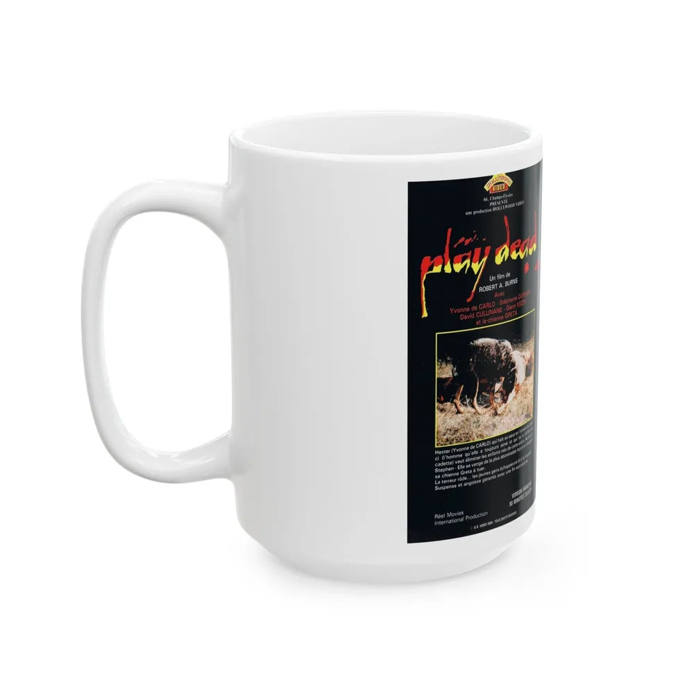 PLAY DEAD (VHS COVER) - White Coffee Mug-Go Mug Yourself