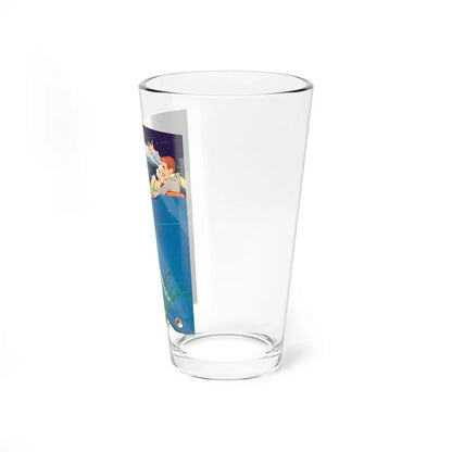 Playboy cartoon illustration, August 1957 (Magazine Illustration) Pint Glass 16oz - Go Mug Yourself