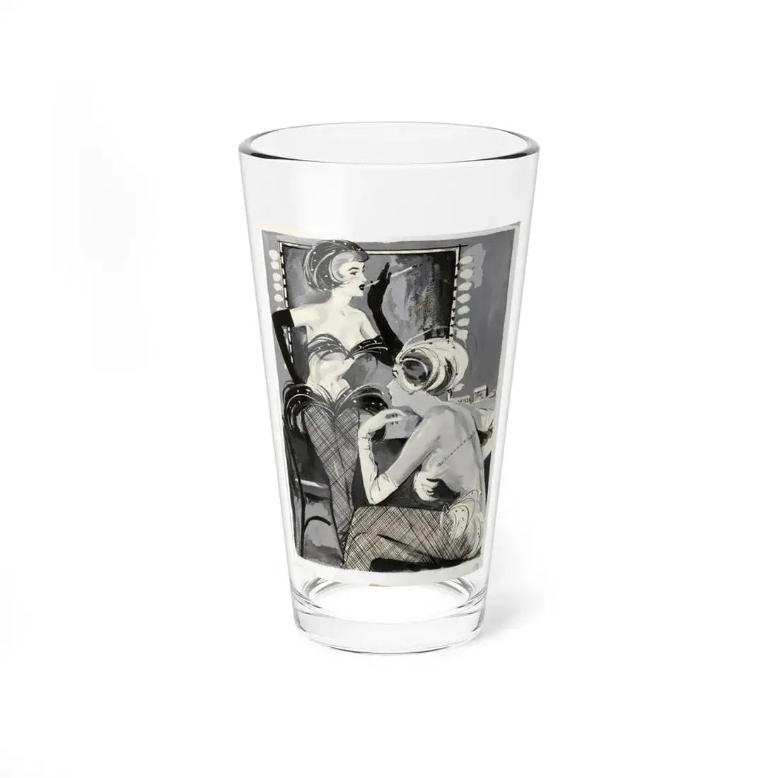 Playboy cartoon illustration, May 1954 (Magazine Illustration) Pint Glass 16oz 16oz - Go Mug Yourself